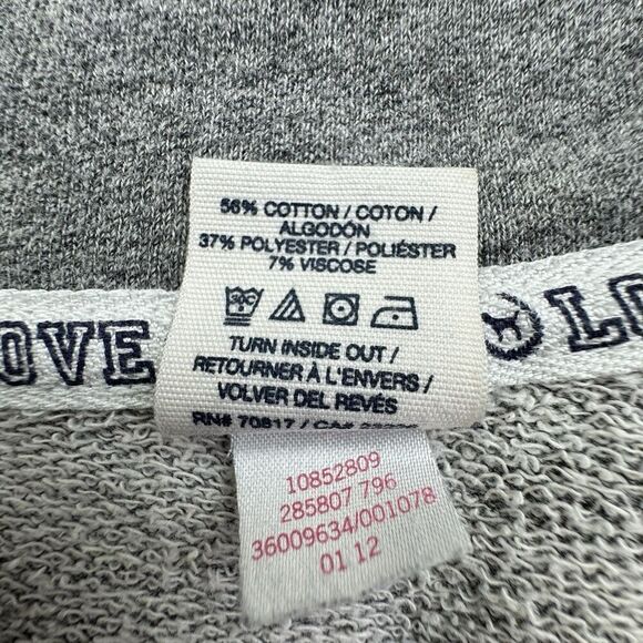 Victoria Secret Pink Light Grey Quarter Zip Sweatshirt Size Medium - Picture 6 of 10